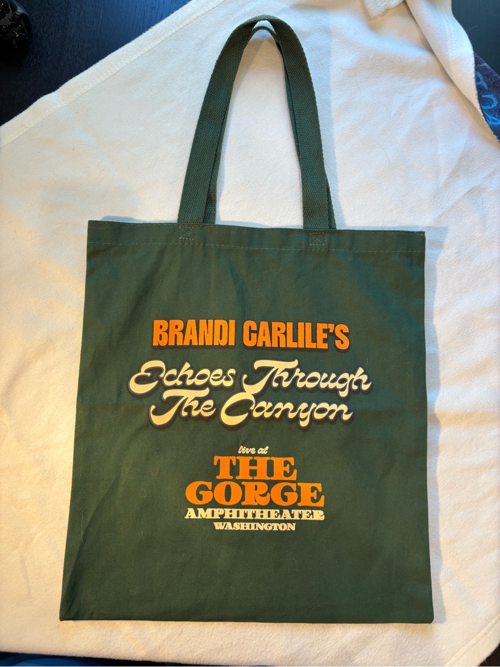 Brandi Carlile Echoes Through The Canyon 2026 Forest Green Tote Bag